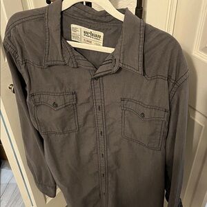 Urban Outfitters Charcoal Button-Up Shirt